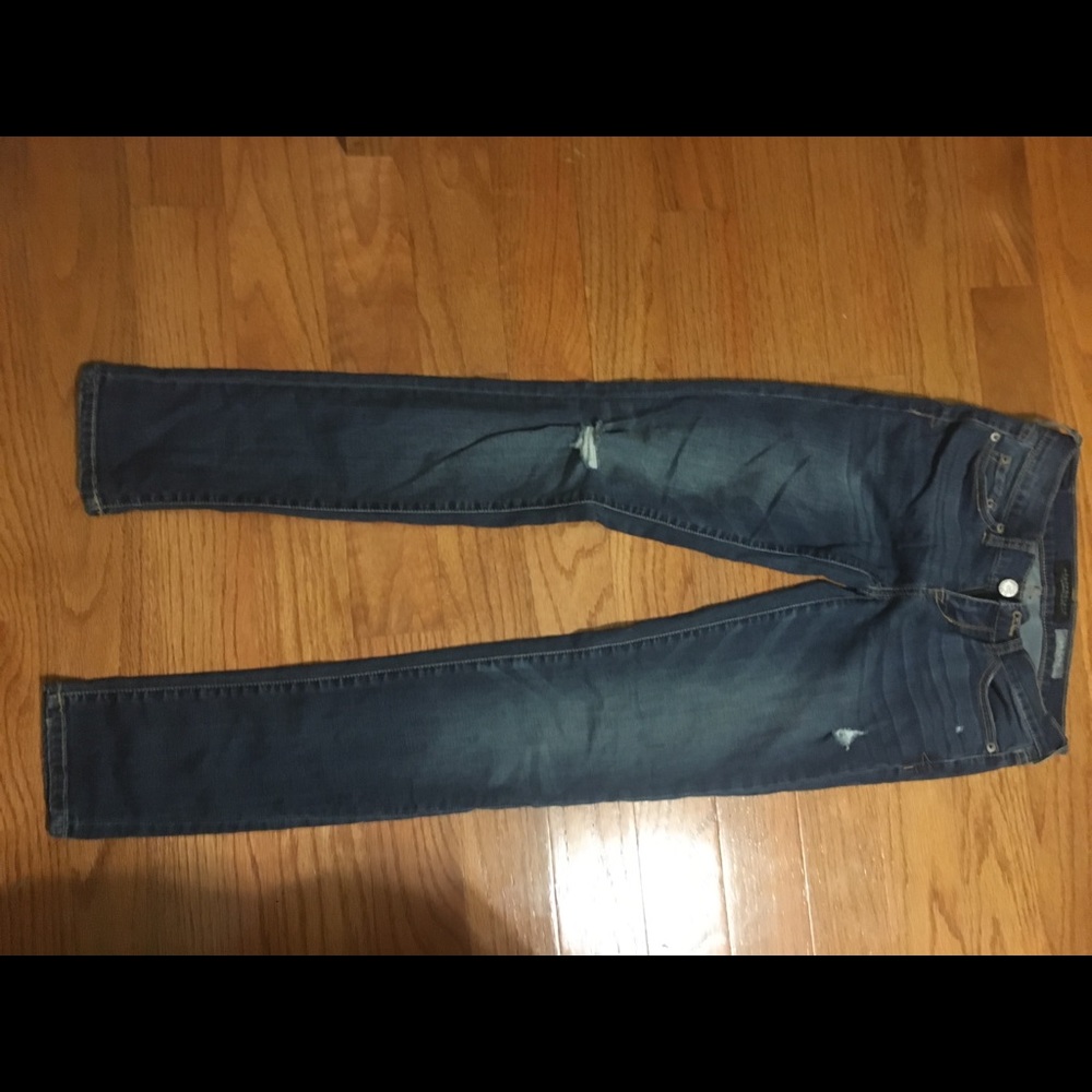 Ripped blue jeans